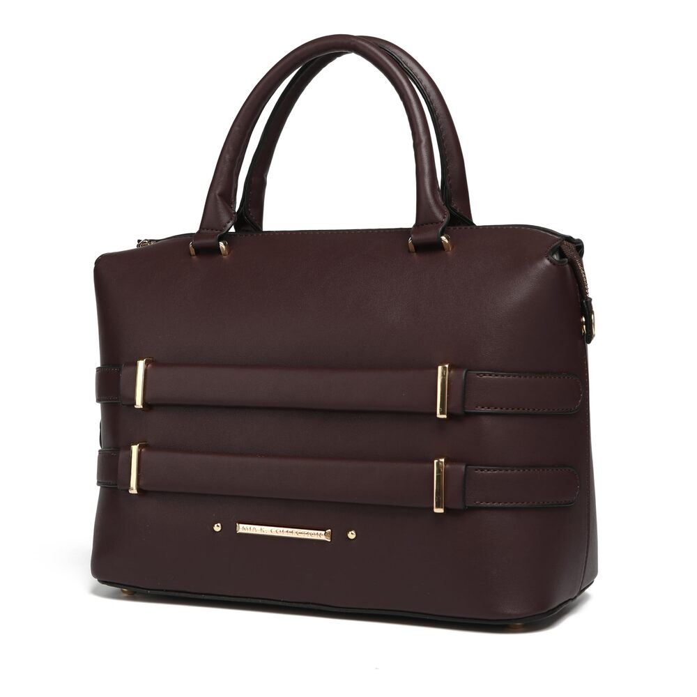 2349 Satchel Bag , Vegan Leather Top Handle Handbag Purse by Mia K